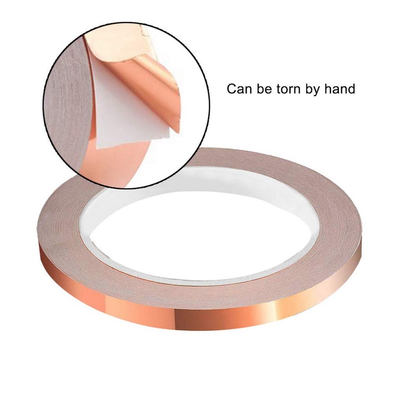 SUMAJU 4 Pack Copper Foil Tape with Conductive Adhesive 4 Sizes (0.2/0.24/0.3/0.4Inch) x22Yards Copper Tape for Stained Glass Guitar Crafts Electrical Repairs Grounding - Image 2